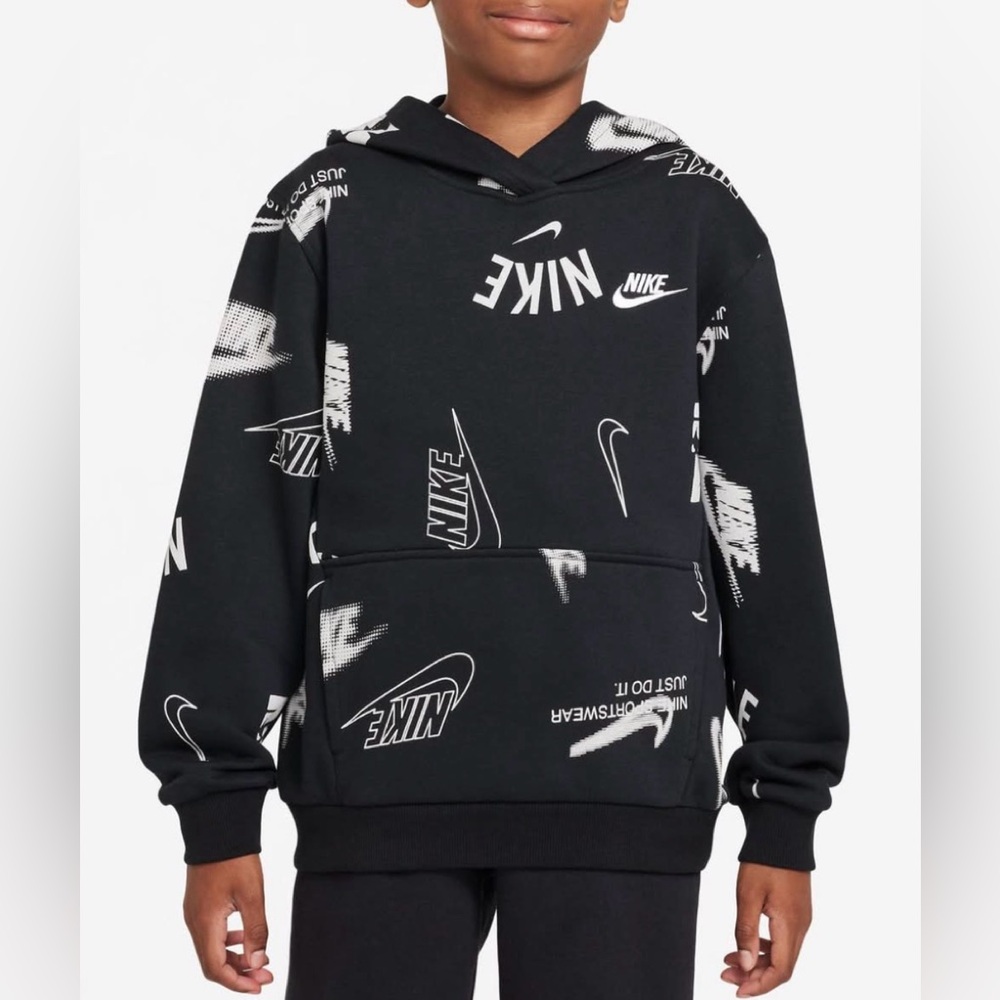 Nike Kids Boys Hoodie Logo Print large EUC